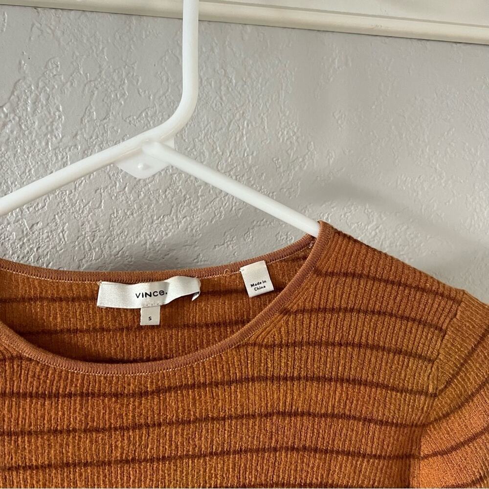 Vince Orange Striped Wool Sweater - Picture 5 of 9
